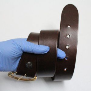 Stonehedge Leather 32" Brown Belt With Gold or Brass tone Buckle